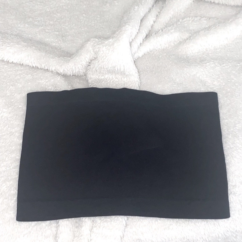 Plain Black Tube Top/Strapless